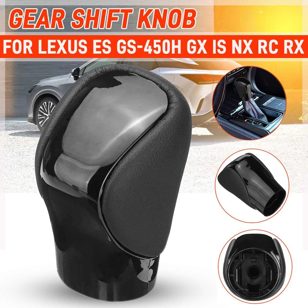PU Leather Gear Shift Knob Shifter Lever Handle Stick For Lexus ES350 GS300 GS350 GX460 IS250 IS350 NX300 RC300 RC350 RX350