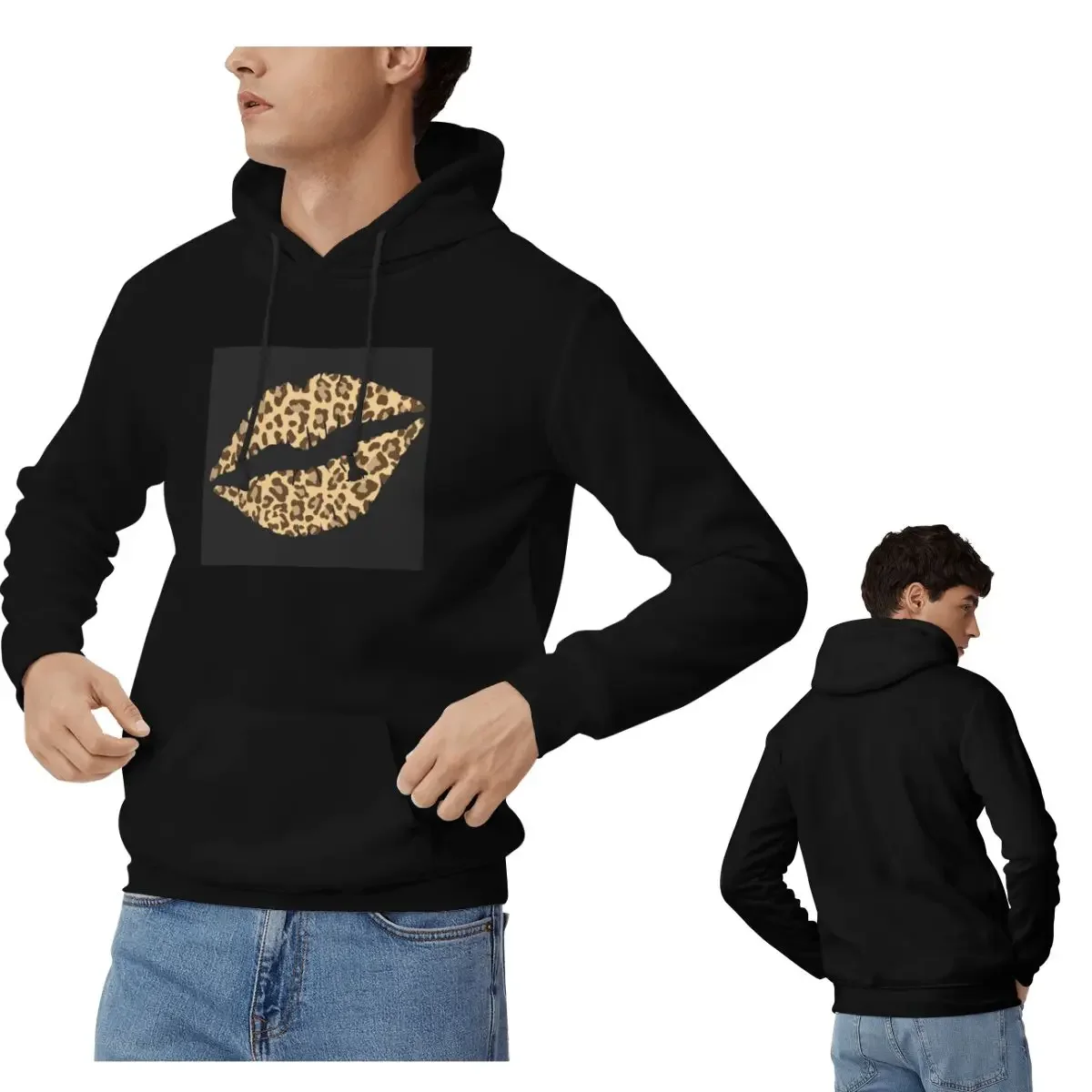 

Толстовки с леопардовым принтом для губ 1, мужские и женские повседневные пуловеры, толстовка в стиле Харадзюку, уличная одежда с длинными рукавами, осень-зима