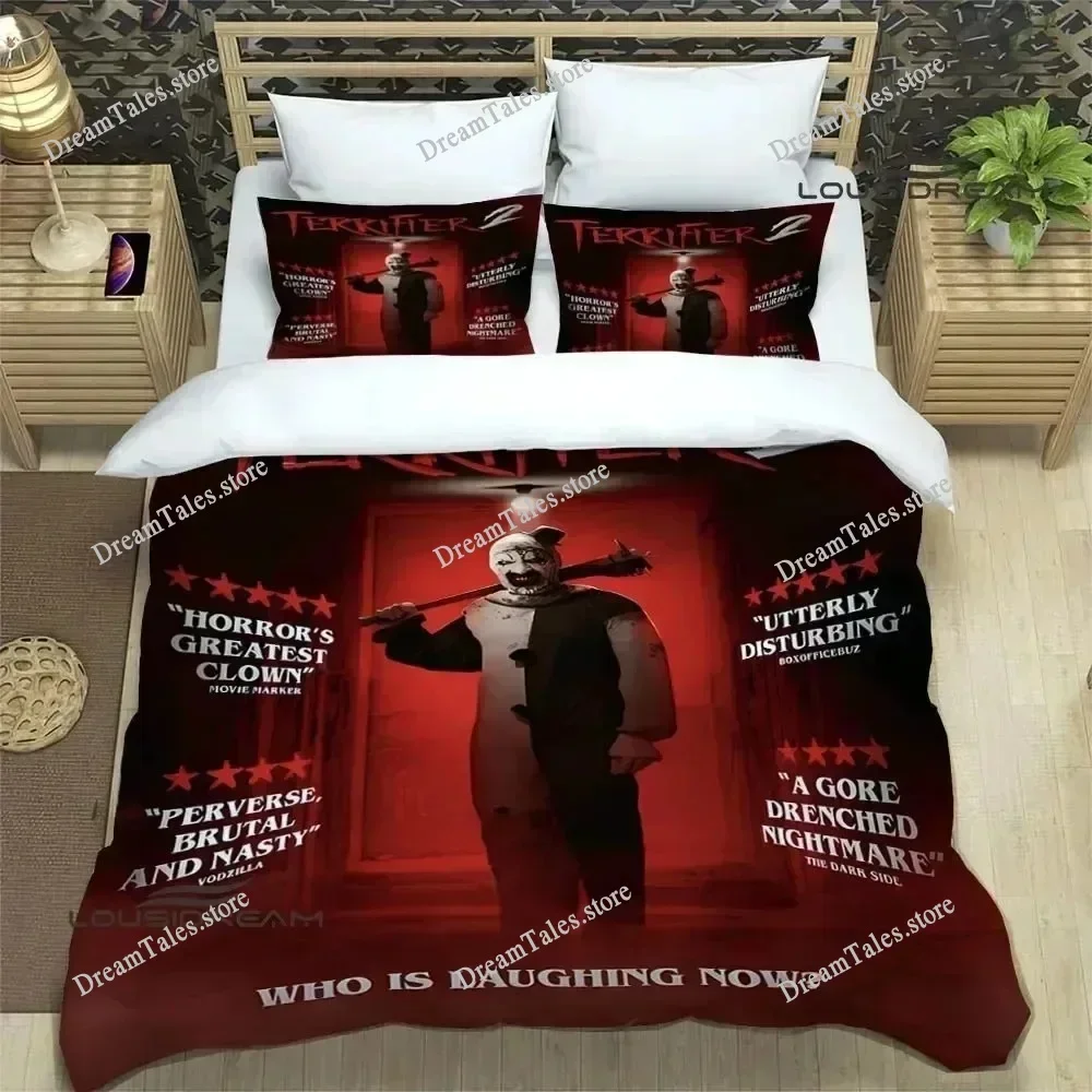 

Terrifier Horror Printed Bedding Sets Exquisite Bed Supplies Set Duvet Cover Bed Comforter Set Bedding Set Luxury Birthday Gift7