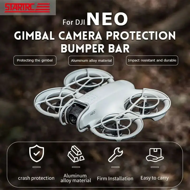 STARTRC For DJI Neo Gimbal Bumper Camera Lens Protection Top Anti-Collision Protective Bar Aluminum Alloy Bumpers Neo Accessory