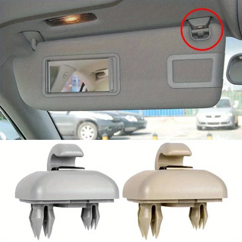 1PC Car Sun Visor Clip Holder Hook Bracket Hanger For Audi A3 A4 LA6 LA7 Q5 Q3 TT Allroad 8U0857562A Grey Interior