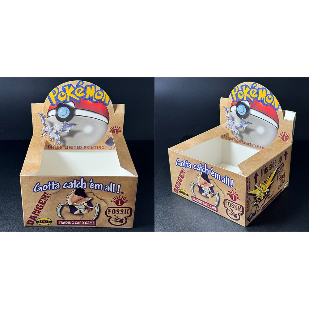 PKM Booster Pack Box Packaging Empty Box Base set Jungle Fossil Team Rocket Team Rocket Returns Neo Destiny self-made Toys Gifts