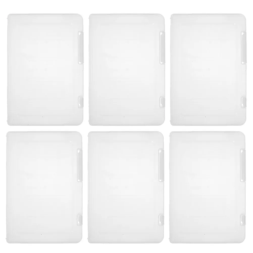 

6Pcs Documents Storage Box Clear PP File Organizer Portable Desktop File Storage Containers for Office Document Box