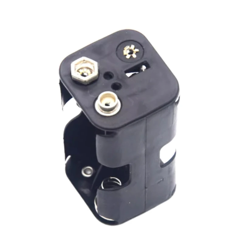 Lightweight Black Plastic Box 4xAA Battery Holder 9V Enclosures Simple Installation Case Suitable for Remotes Control