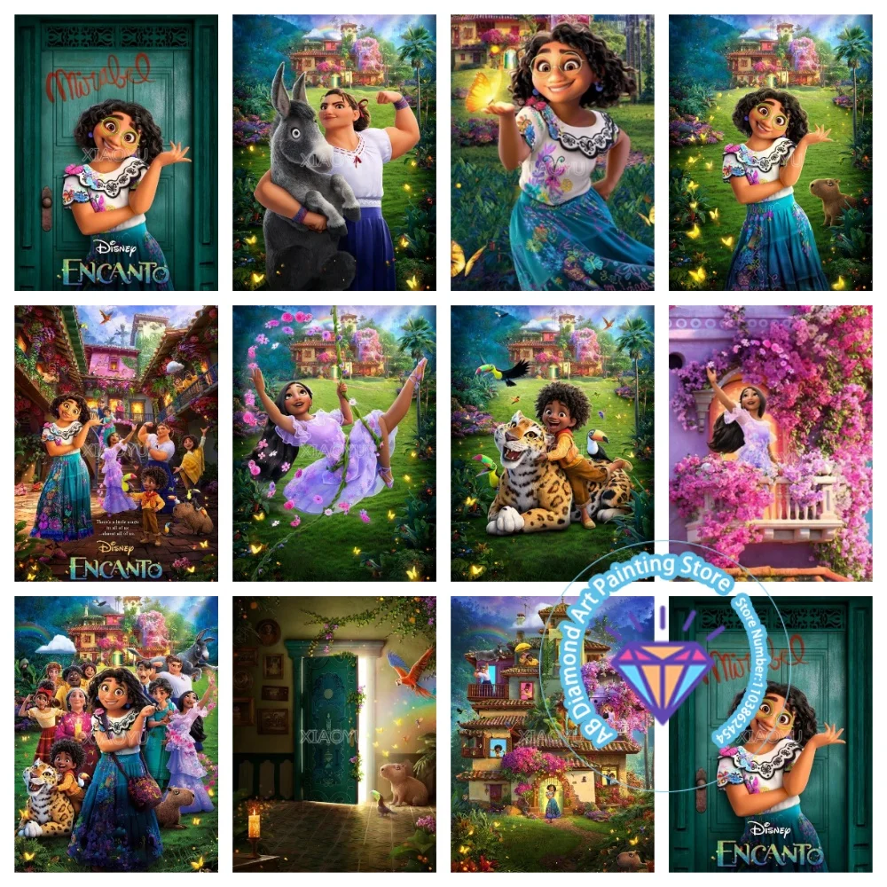 

Encanto Mirabel Cartoon Magic House AB Diamond Painting Kit Square Round Diamond 5D DIY Mosaic Handmade Art Exquisite Gift