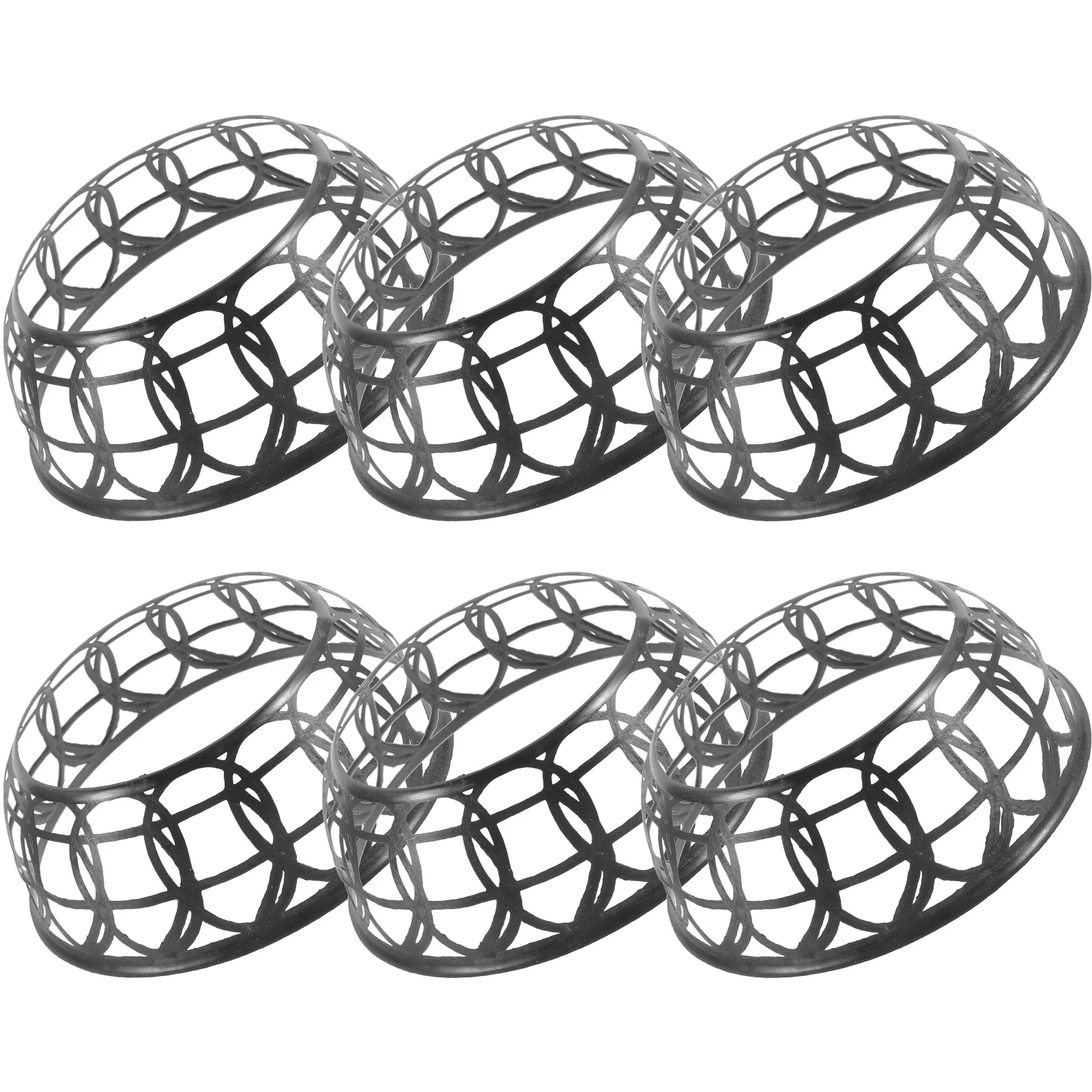 6pcs Bucket Hoops Plastic Inner Support Circle Braided Loop Straw Hat Making Accessory Lightweight Farmer Hat Shaper Insert