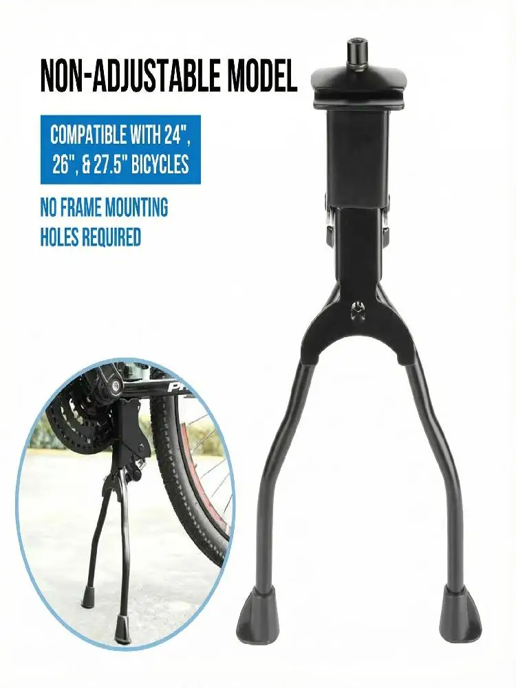 AliExpress NONE Stainless Steel Foldable Bike Kickstand Adjustable Double Leg Center Stand for Mountain Road Bikes Durable Intermediate Support