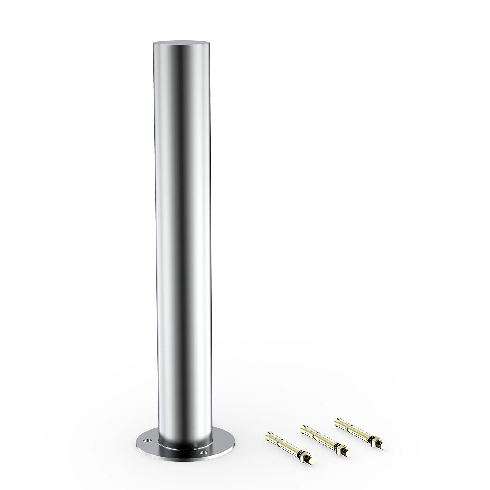 Antenna Pole, Stainless Steels Pole Mount 12'' Length Universal L-Type Pole Mast Bracket for for Outside Antenna