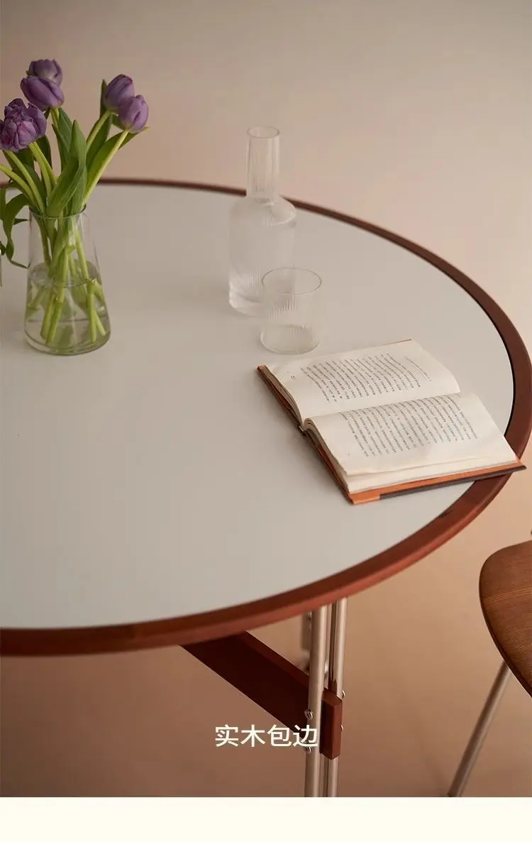 طاولة طعام بسيطة على الطراز القديم وطاولة تفاوض صغيرة لطاولة الشقة #6