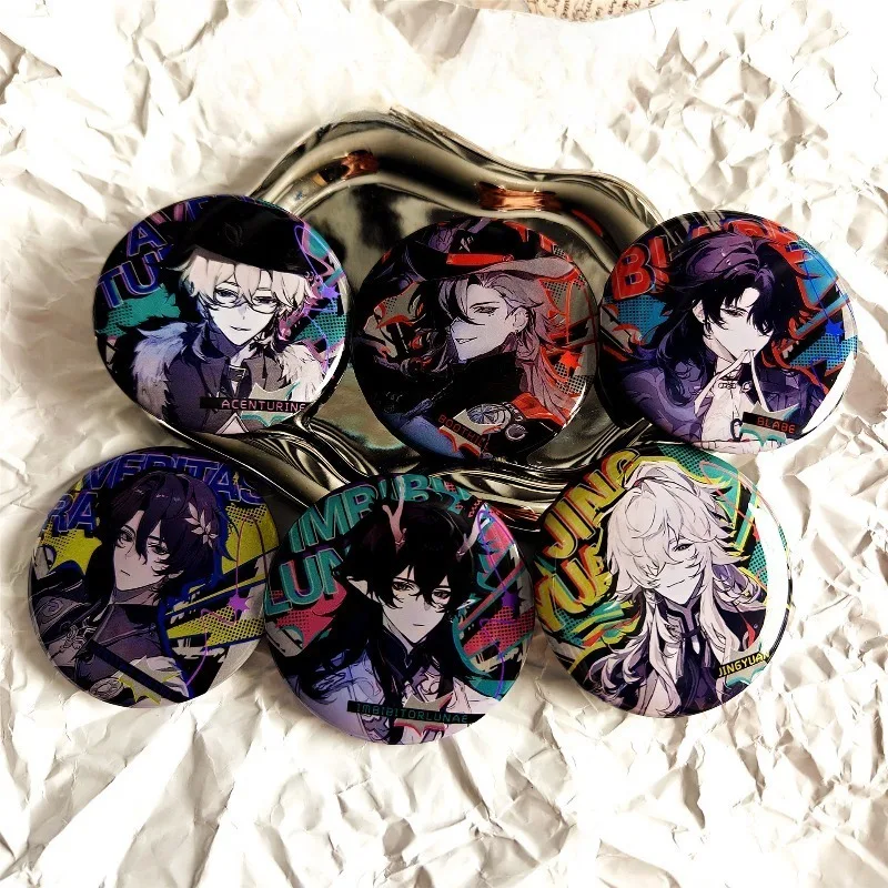 6 個 Honkai: スターレールゲーム周辺機器コスプレ DanHeng アベンチュリンバッジピン SPTE ブリキブローチアクセサリーギフト