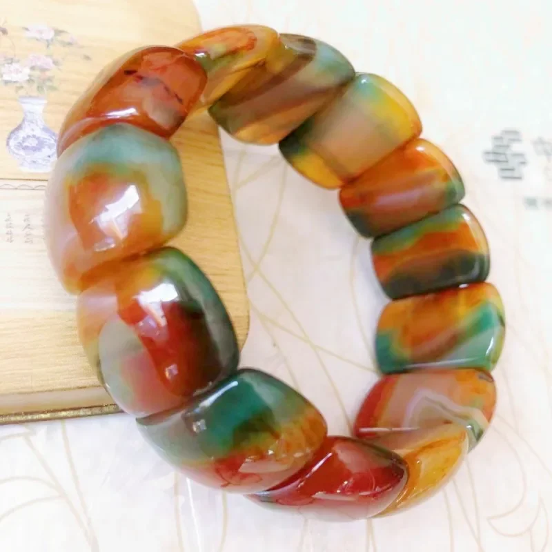 

Natural Agate Hand Row Fashionable Versatile Men's and Women's Bracelets