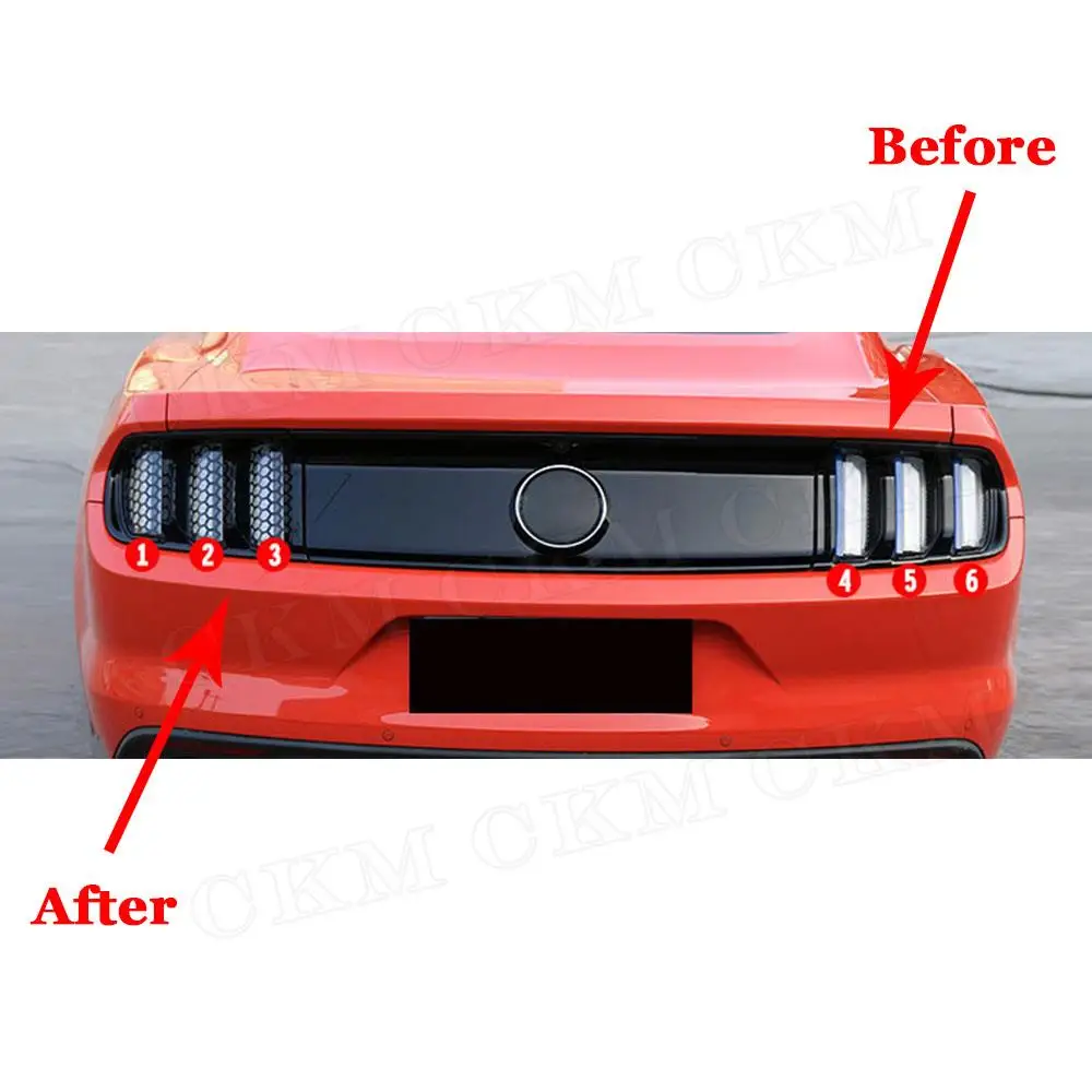 Car Rear Tail Light Film Covers Decorative Sticker Accessories Modified For Ford MustangCar Accessories