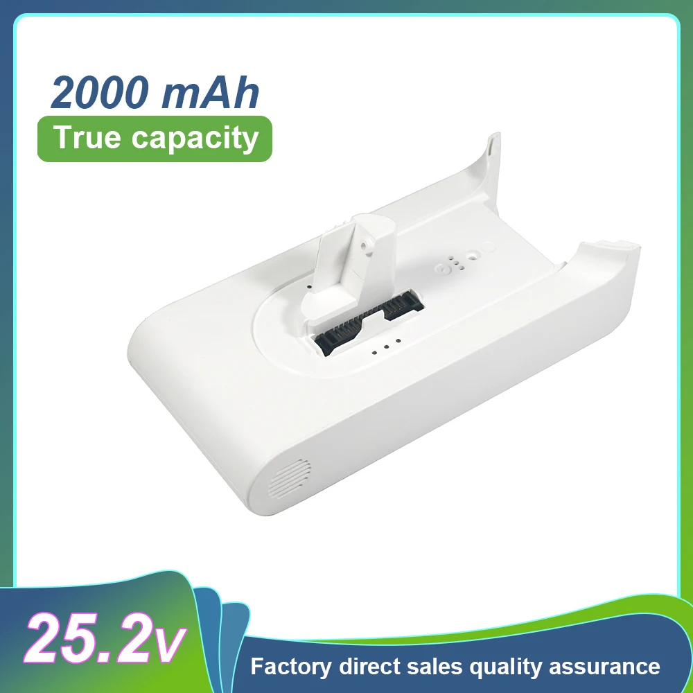 

New 25.2V 2.0Ah 2000mAh Battery Pack， For Xiaomi Mijia 1C Handheld Cordless Vacuum Cleaner LI-ion Rechargeable Batteries