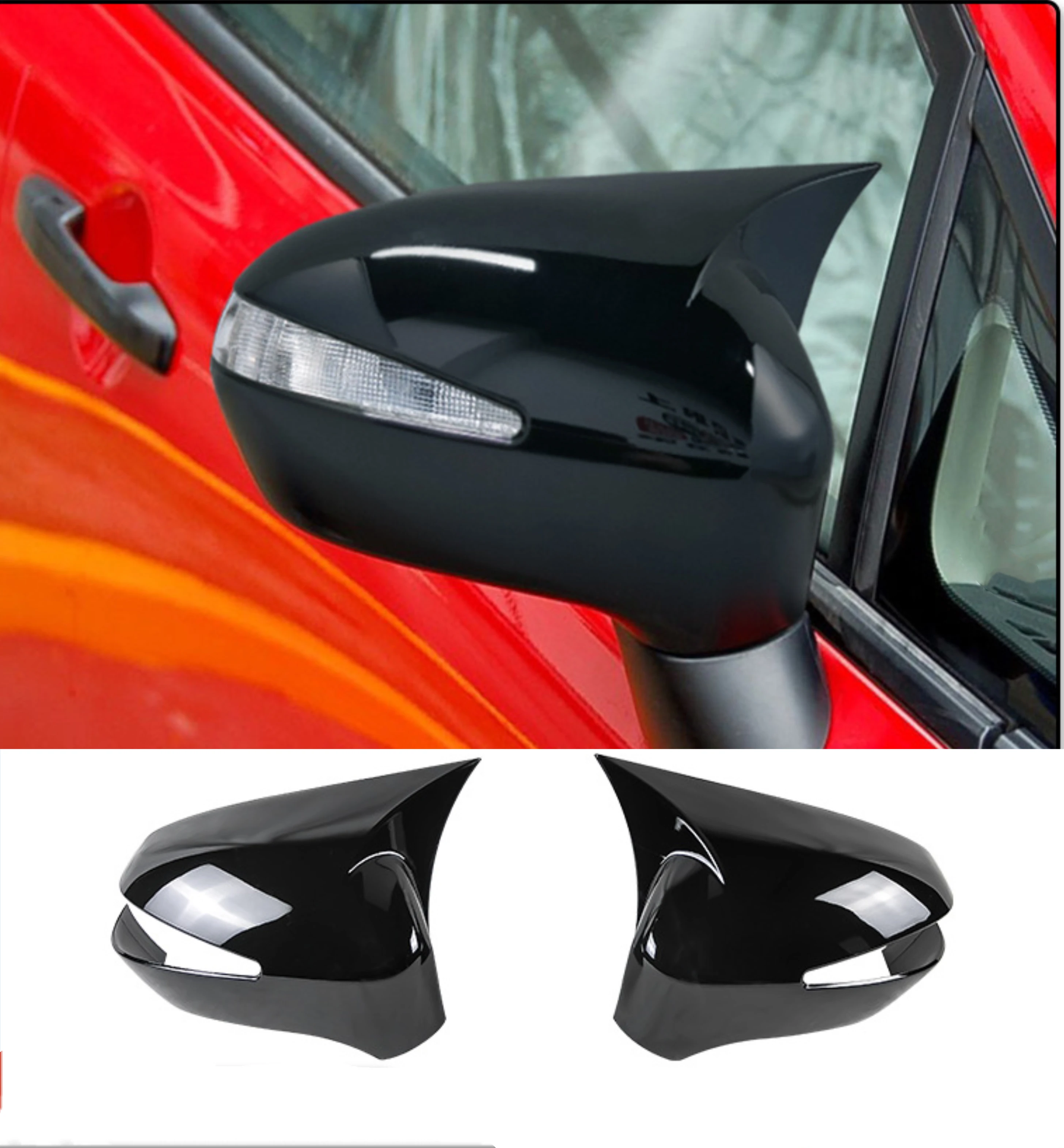 Car Rearview Mirror Cover For Honda Civic 8th 2005 2006 2007 2008 2009 2010 2011 Carbon Fiber Side Door Shell Decoration Trim