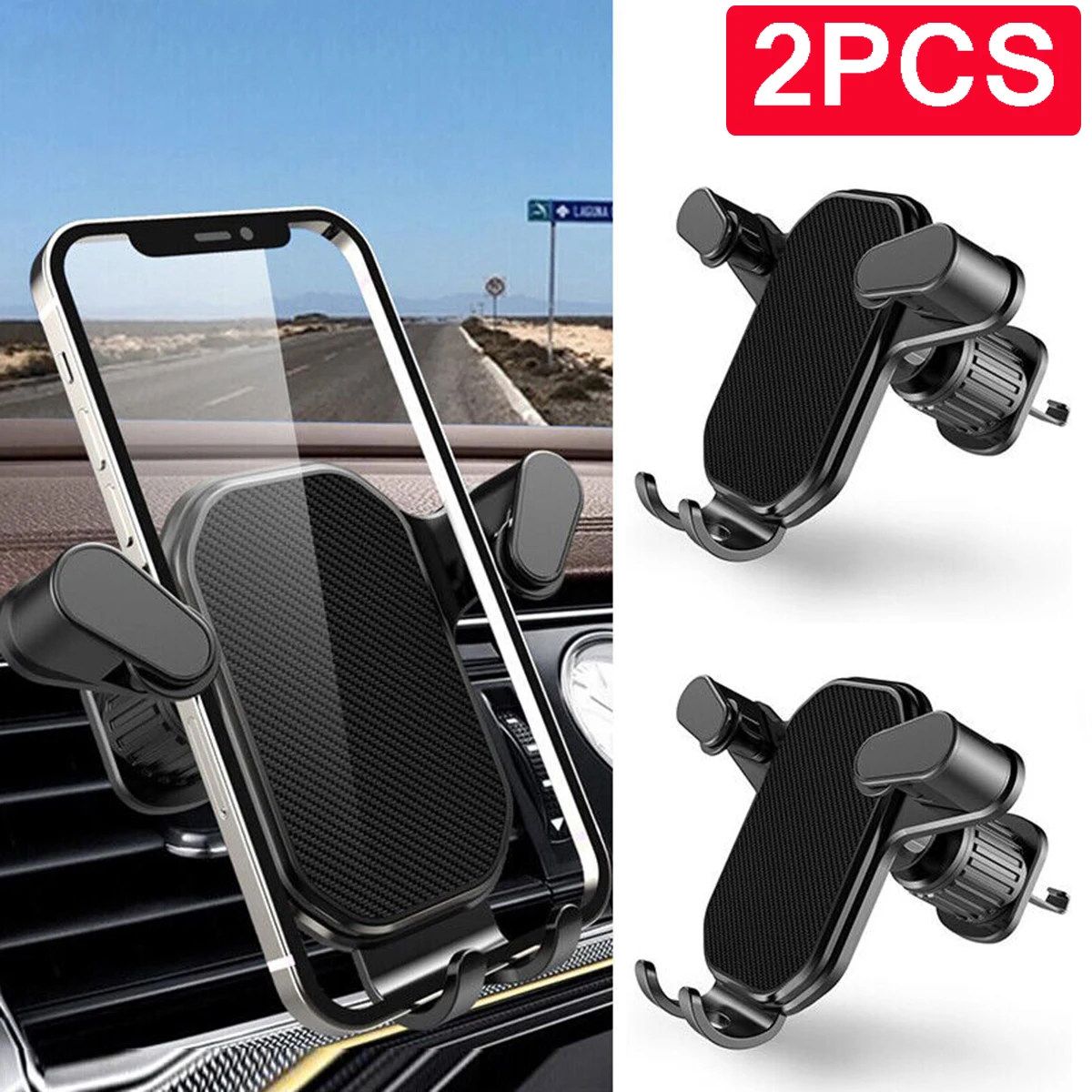 

2Pcs Universal Car Phone Holders For Air Vent Clip Mount Mobile Cell Stand Smartphone GPS Support Stand Mobile Phone Holders DIY