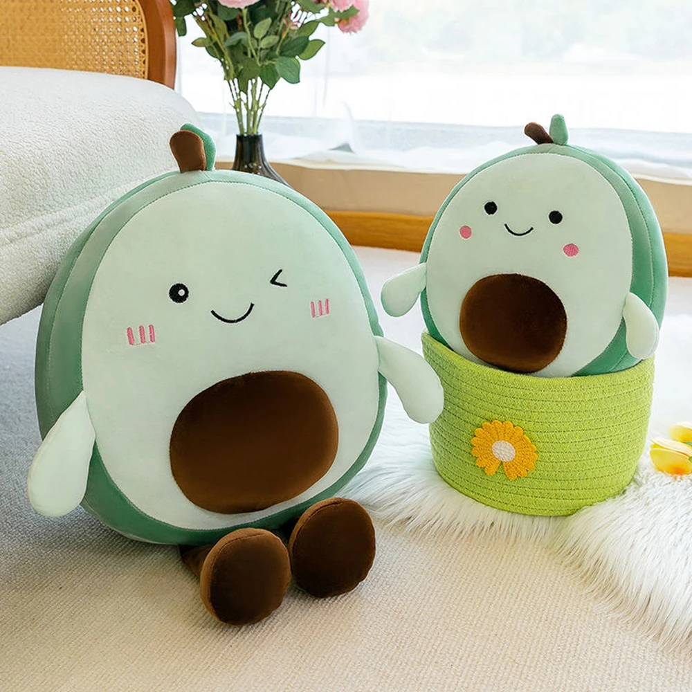 Cute Abacate Plush Toy for Children, Super Soft Green, Chubby Limbs, Plant Doll, Festive Gift, Birthday Gift, 35cm