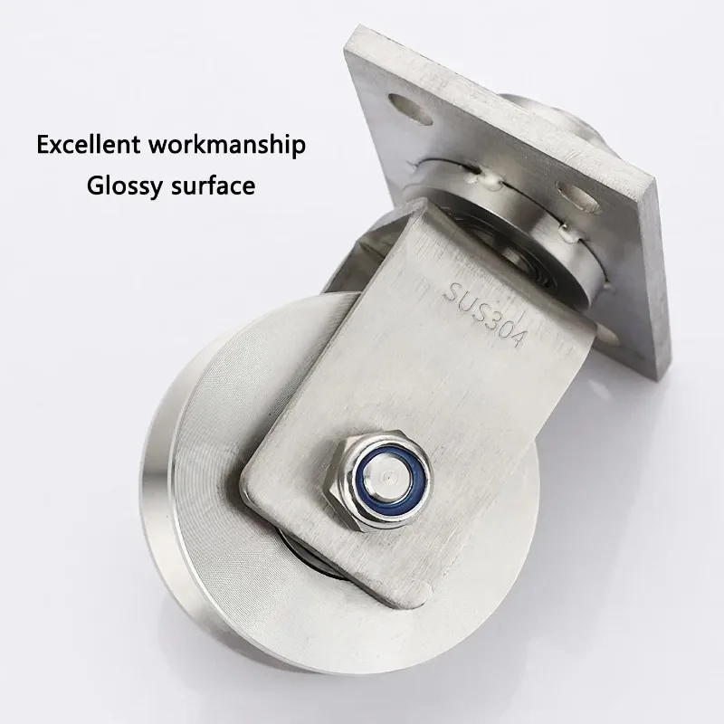 3 inch 304U V H slot sliding door roller with plate for swing door heavy duty guide wheel lift wheel