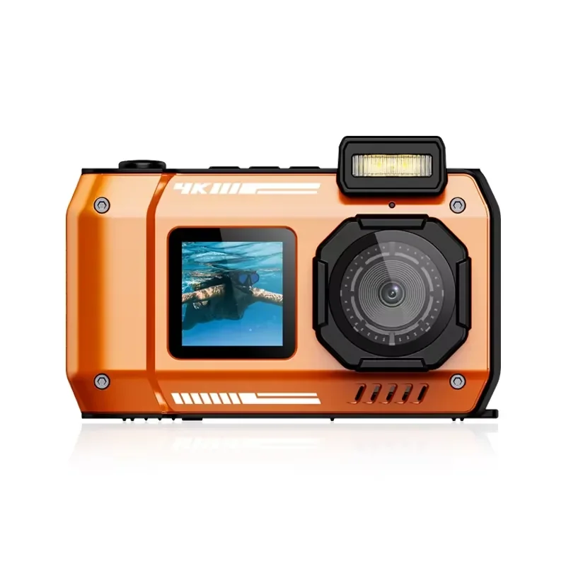 IPX68 Underwater Camera 2.88 Inches IPS Screen 18X Zoom Digital Waterproof Camera For Snorkeling 4K Resolution
