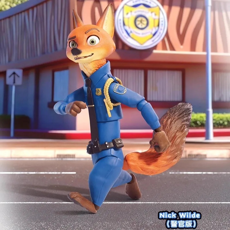 애니메이션 피규어 모델 장난감 어린이 선물 오리지널 주토피아 액션 피규어 시리즈 블라인드 박스 귀여운 BJD 미스터리 박스 주디 홉스 닉 와일드