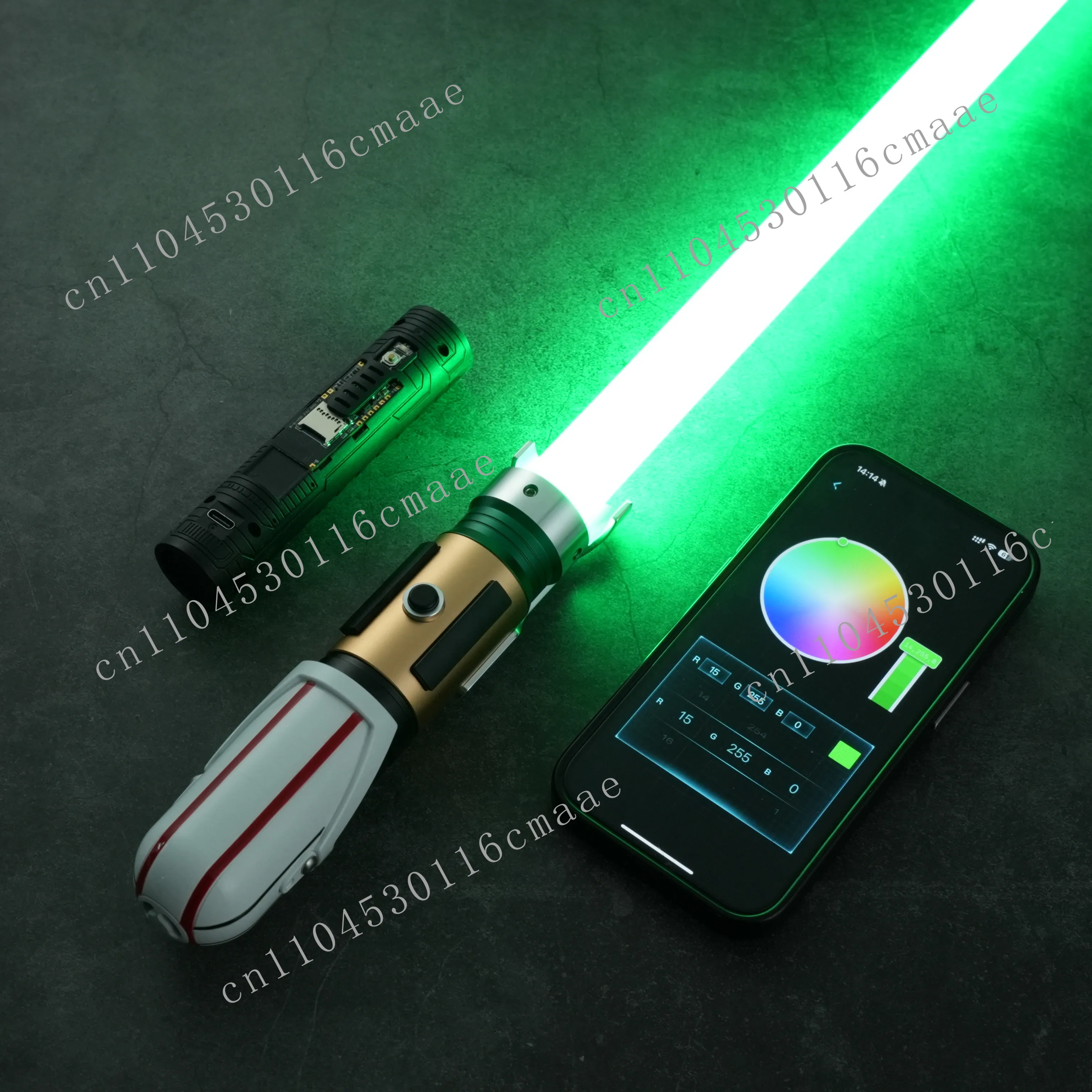 2026 New Lightsaber G-inspired Lightsaber RGB Rechargeable Luminous Toy, Small Metal Handle with Sound Laser Sword