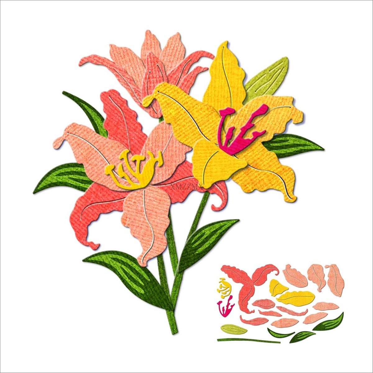 Neue 2025 Muster Metall-Stanzformen DIY Scrapbooking Foto Dekorative Schablonen für Blumen, Zweige und Blätter Handarbeiten