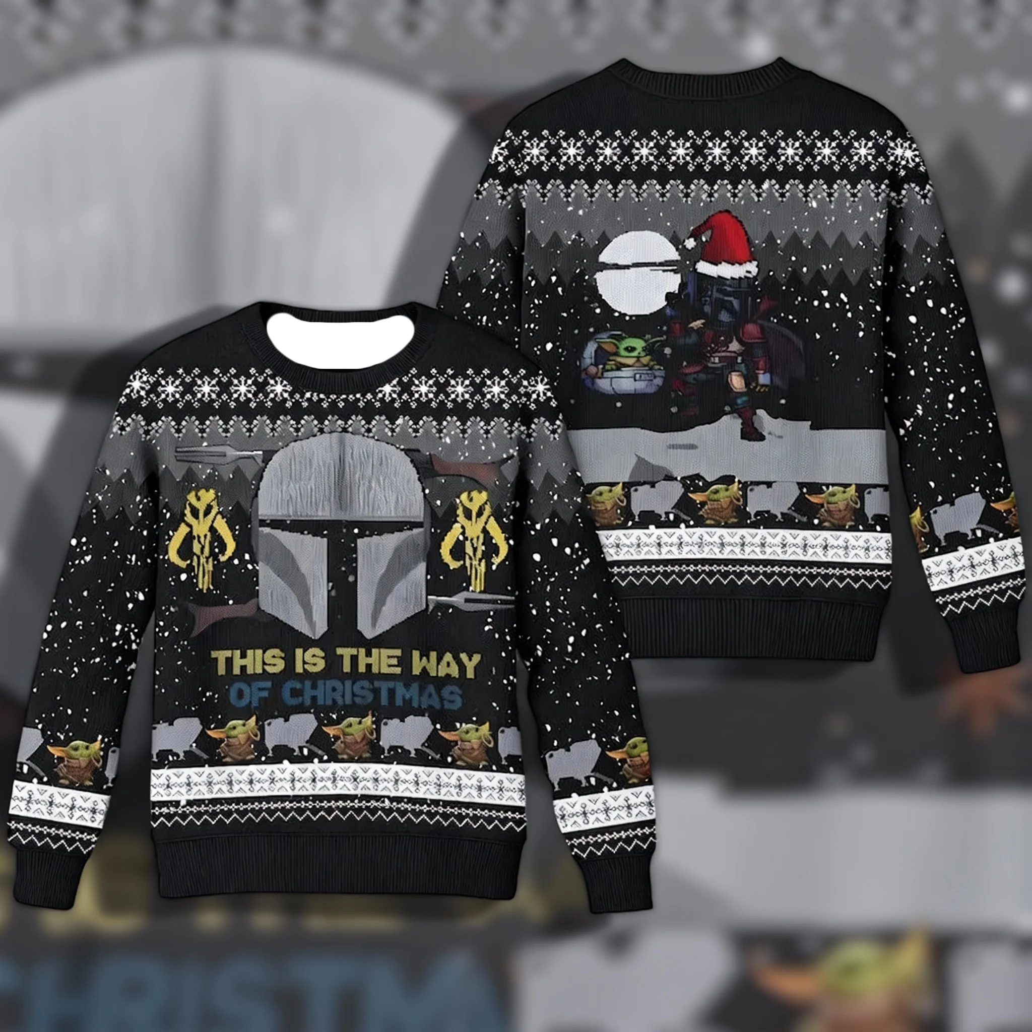 

Осень/зима Дисней анимационная серия тематический рождественский уродливый свитер пуловер с капюшоном подходит для взрослых и семьи для ношения