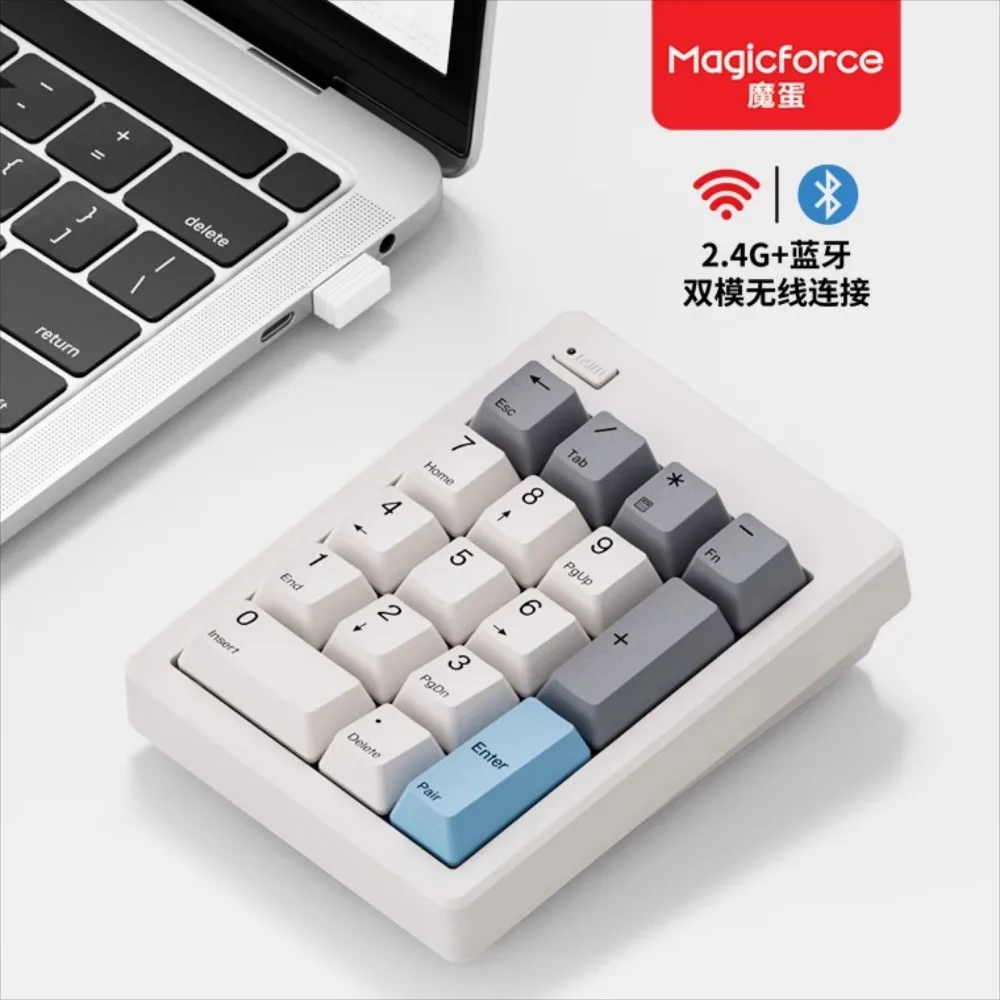 

Magic Force MF17 Механическая клавиатура 2,4G Bluetooth Беспроводная двухрежимная портативная цифровая клавиатура с возможностью горячей замены Пользовательские игровые аксессуары