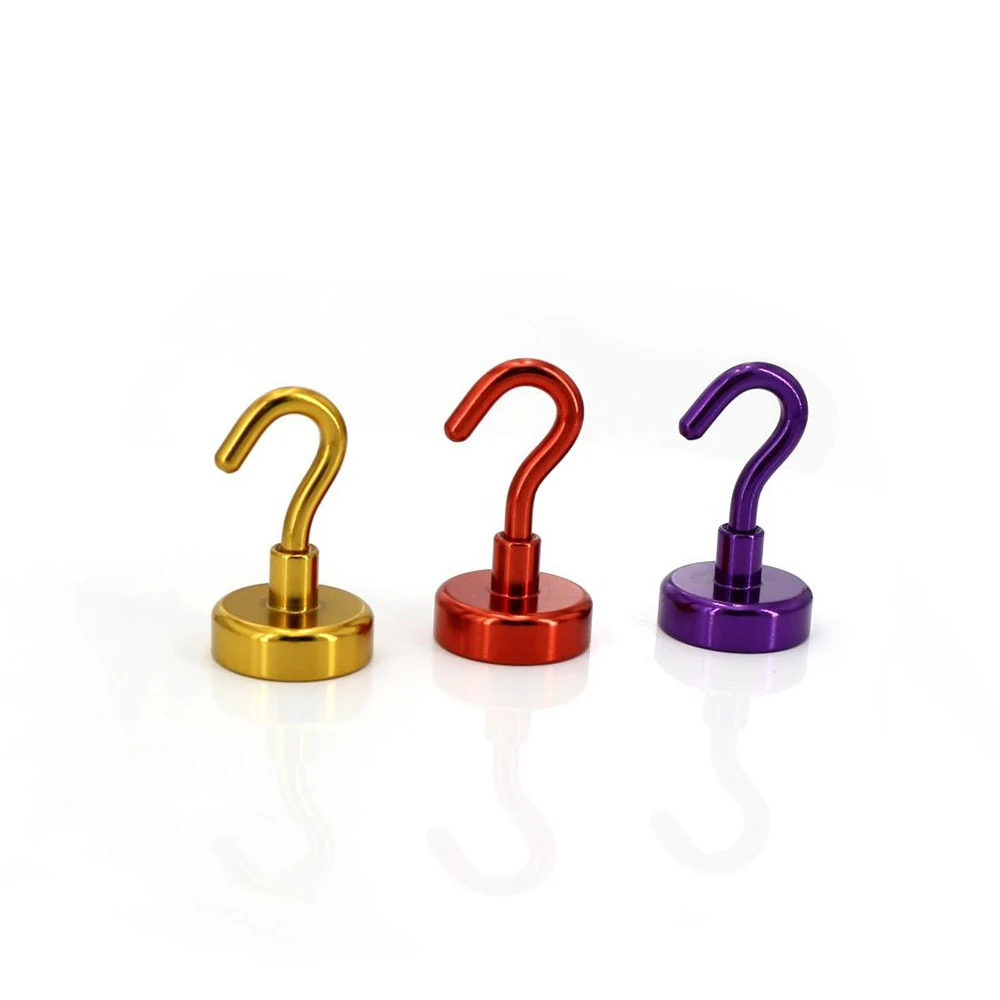 32x47mm Metal Strong Magnetic Hooks Wall-mounted Heavy Duty Magnet Hook Key Coat Hanging Hanger Home Kitchen Bathroom Storage