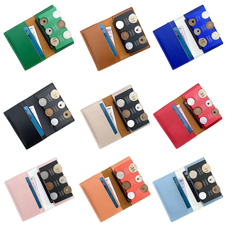 

Slim Wallet Back Zipper Coin Purse Soft Leather Cards Slim Wallet Coin Clip Detachable 2-in-1 Coin Purse Coin Wallet