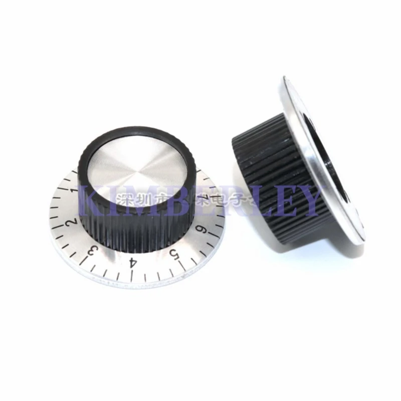 

2 шт. C3-цифровая ручка потенциометра, металлическая ручка с апертурой, медный сердечник 6 мм, подходит для ручки RV24