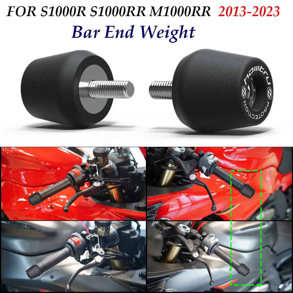 

For BMW S1000RR S1000 RR S1000R M1000RR m1000 rr 2013-2023 Motorcycle Handle Bar End Weight Grips Cap