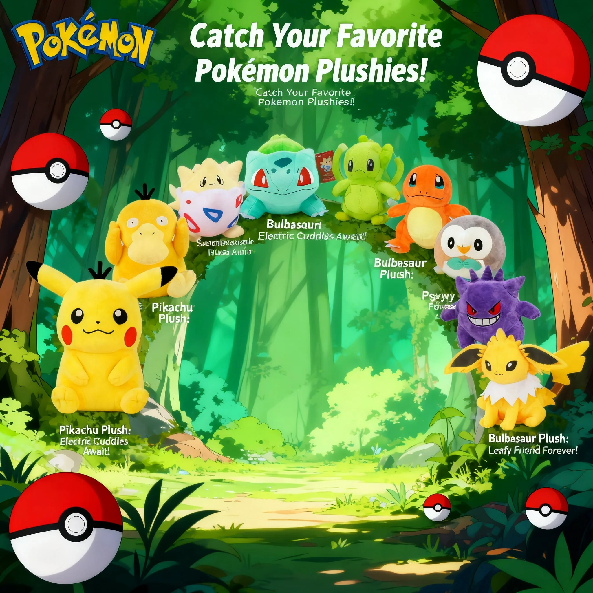 

40 Styles Anime Pokemon Cute Pikachu Plush Doll Toys Gengar Dragonite Cartoon Piplup Kawaii Gift for Kids Christmas