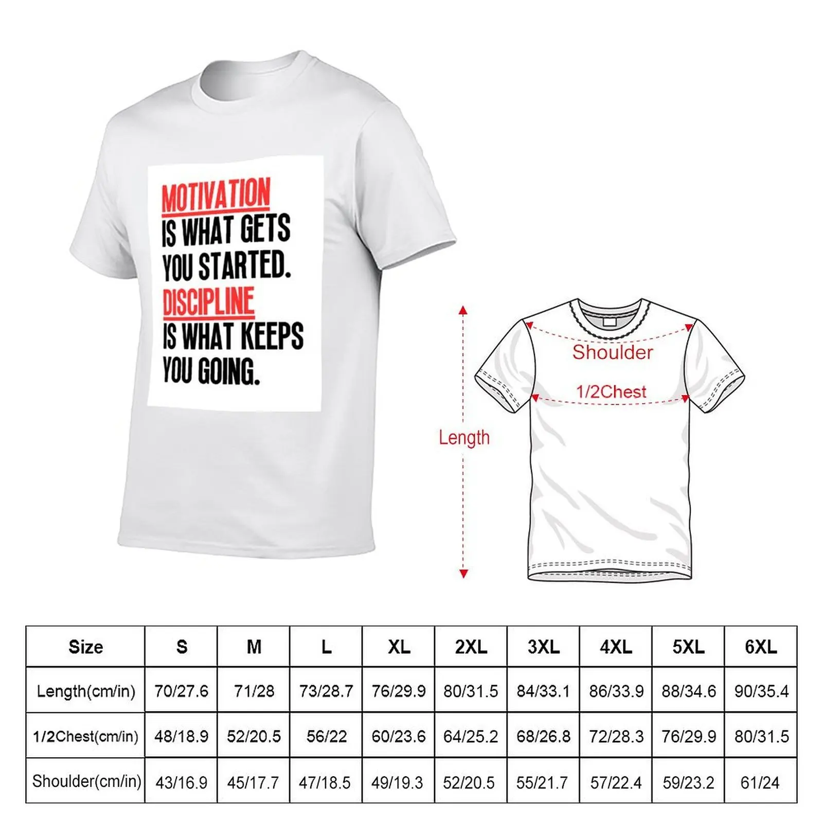 Motivation VS Discipline T-Shirt Luxury man anime tshirt mens t shirts top quality