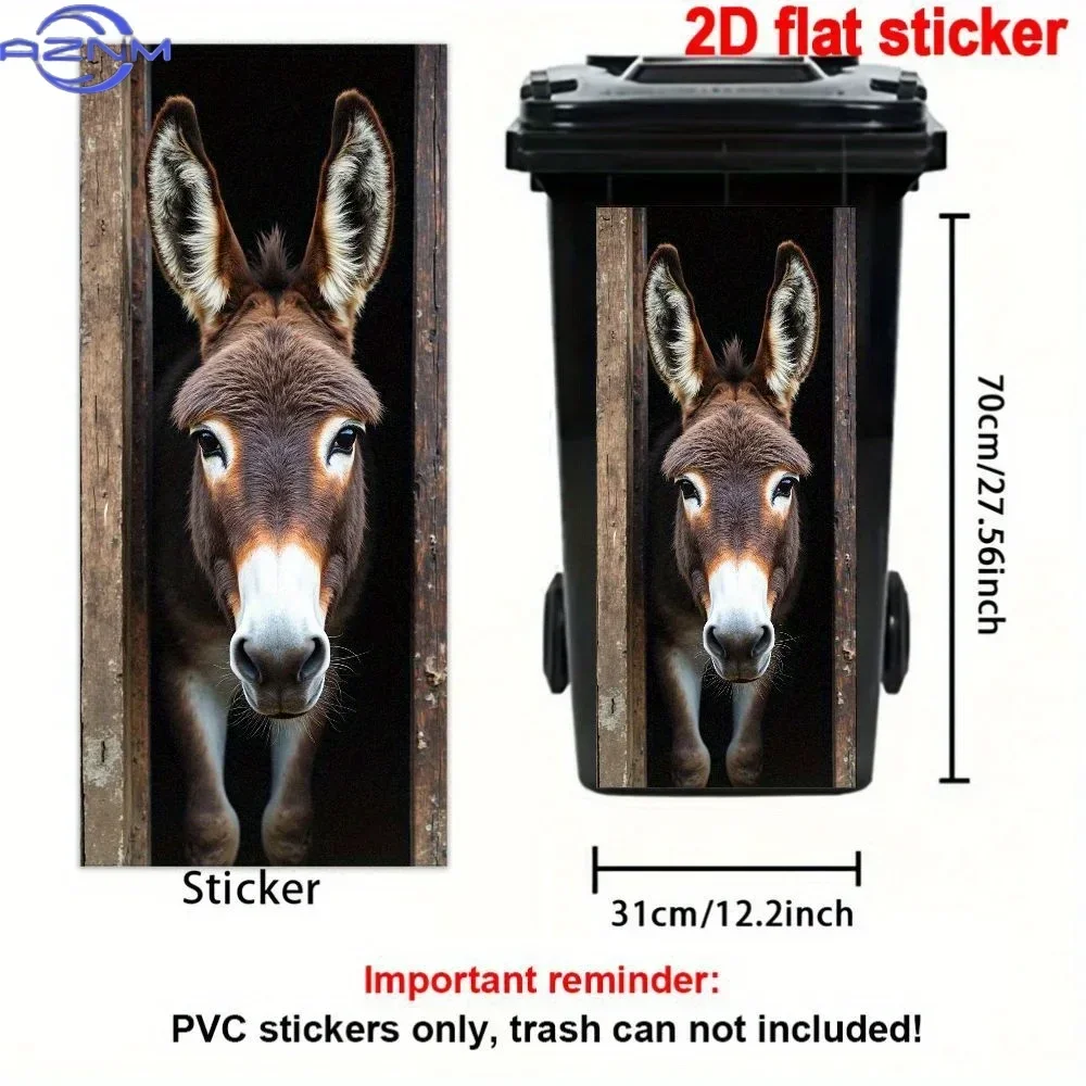 Multi‑usage Garbage Bin 2D Printed Decor Decal Custom Visual Ornament for Waste Container
