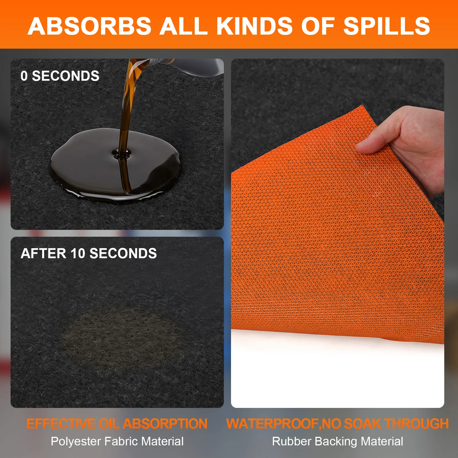 

Oil Absorbent Pads 79 X 102inch with Rubber Backing Protects Garage Carpet Garage Floor Mat for Garage Floor Surface Protection