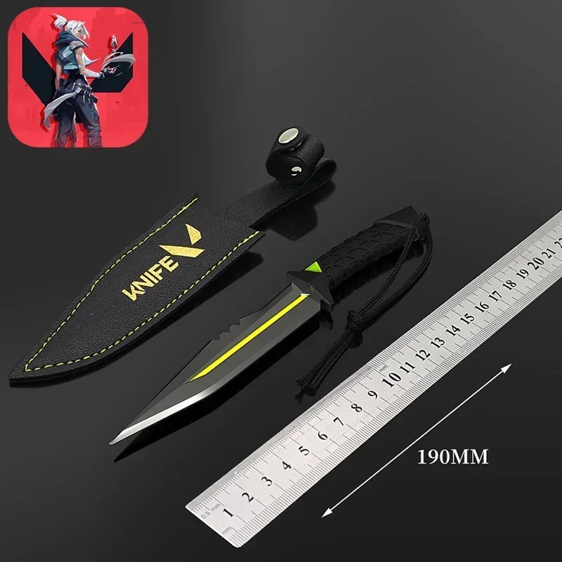 19cm Valorant Melee Weapon Kindgom Knife Alloy Model Uncut Mili Tery Knives Game Peripherals Balisong Cospaly Prop Karambit Toys