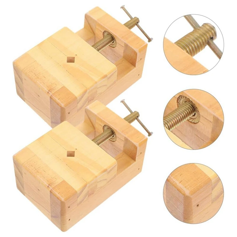 2Pcs Chinese Seal Stone Bed Wood Clamp Seal Engraving Carving Clamp Adjustable Clamp For Stone Carving image 4
