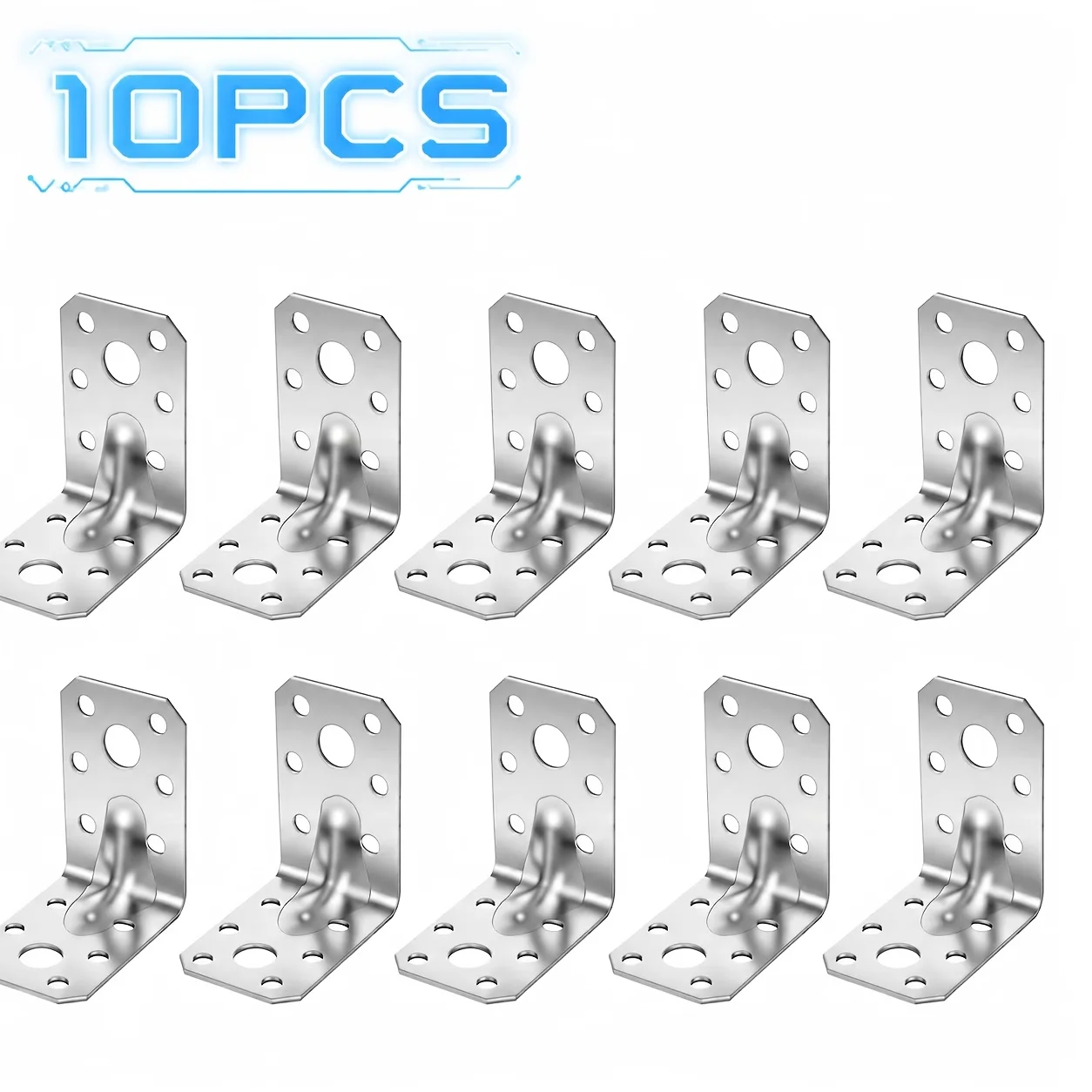 L-Shaped Corner Bracket Heavy Duty Stainless Steel Layer Board Fixed Connector Right Angle Shelf Joint Fasteners Hardware Kits