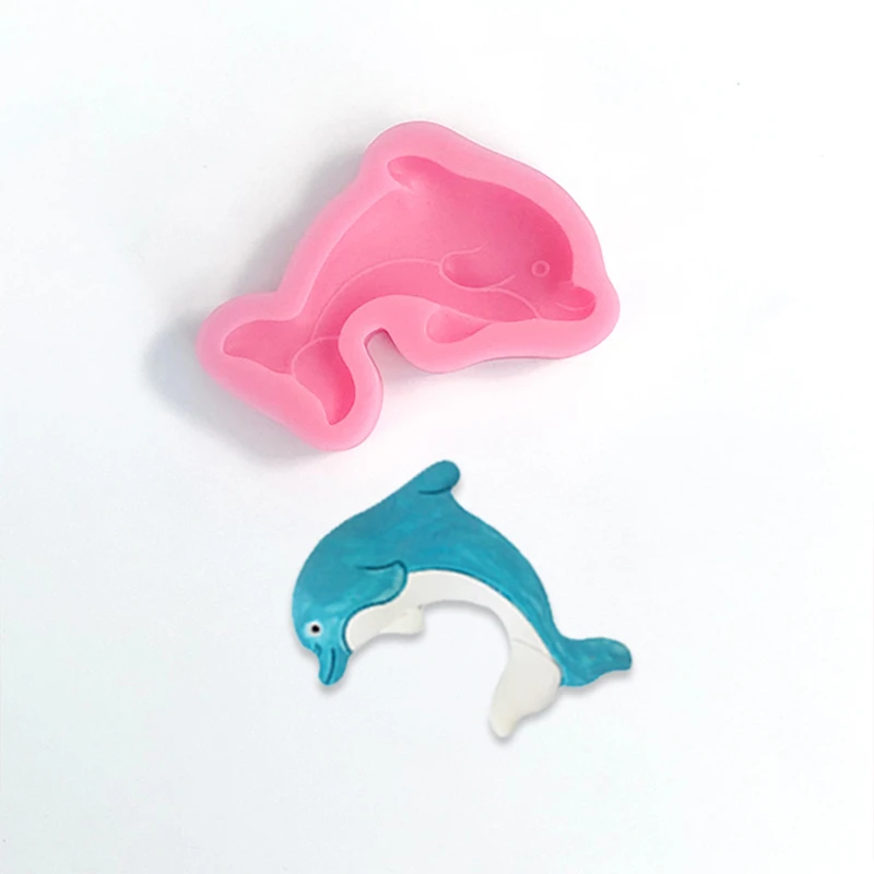 Little Dolphin Silicone Mould Aromatherapy Gypsum Food Grade liquid Silica gel Mold Soap Candle Glue Molds