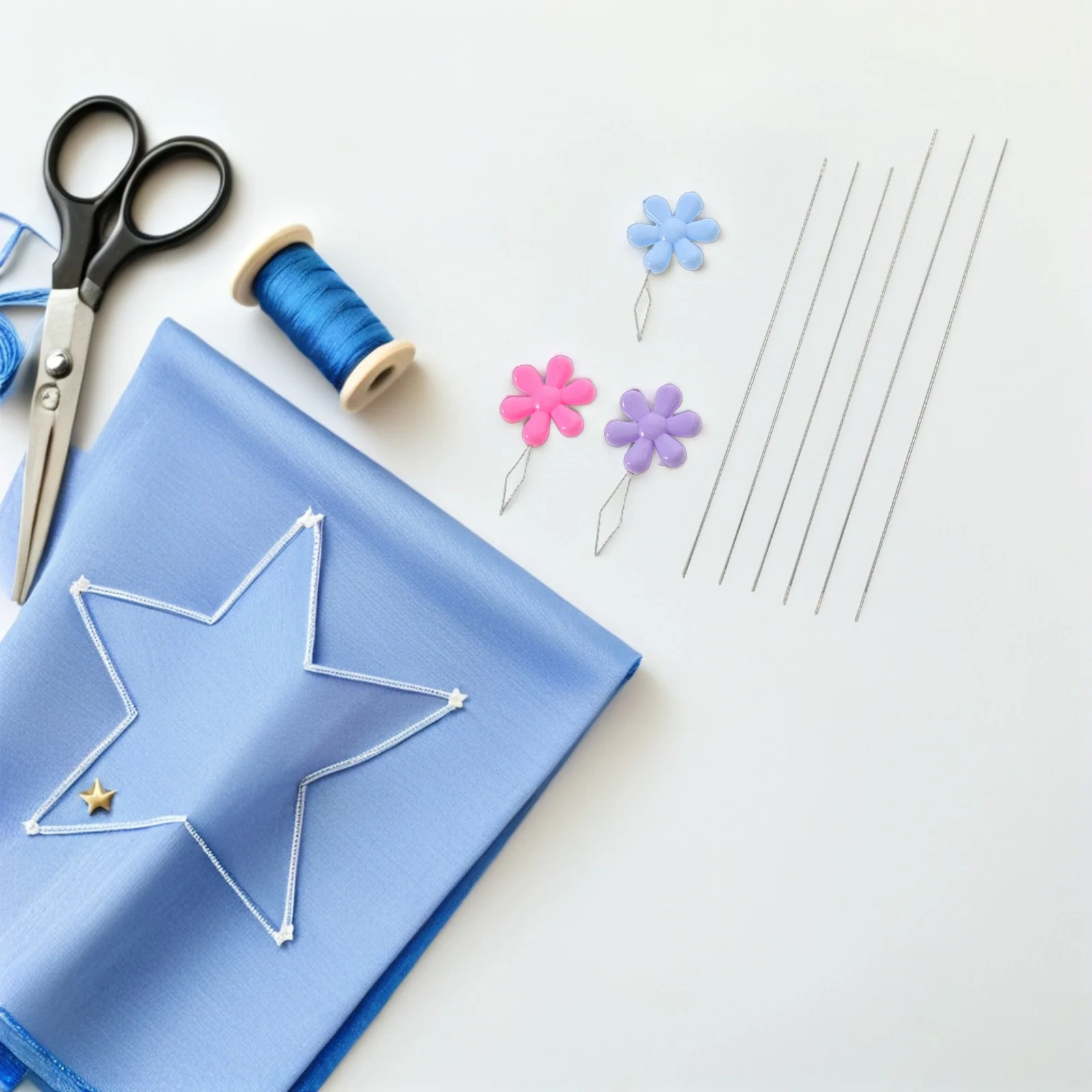 

2Sets Handcraft Beading Needle Set Flexible Steel Sewing Needles Threaders for Bracelet Jewelry Making Embroidery DIY Crafts