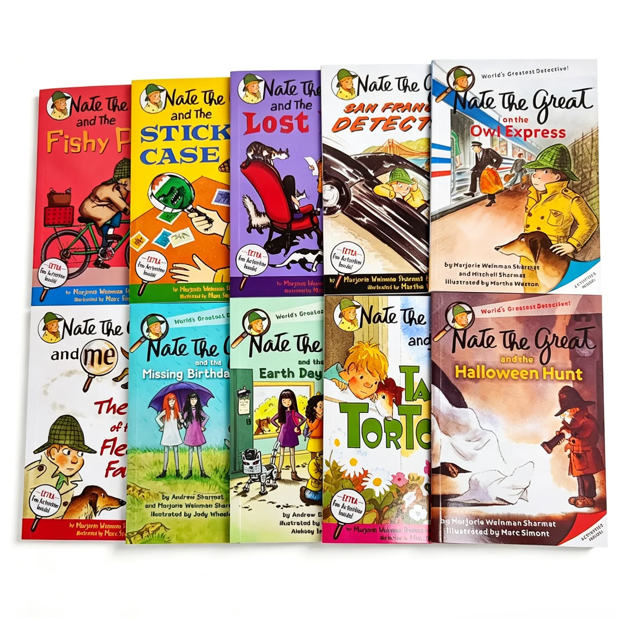 Random 10 book Nate the Great Kids English Detective Story Book Children Early Reading Chapter Educational Learning Books