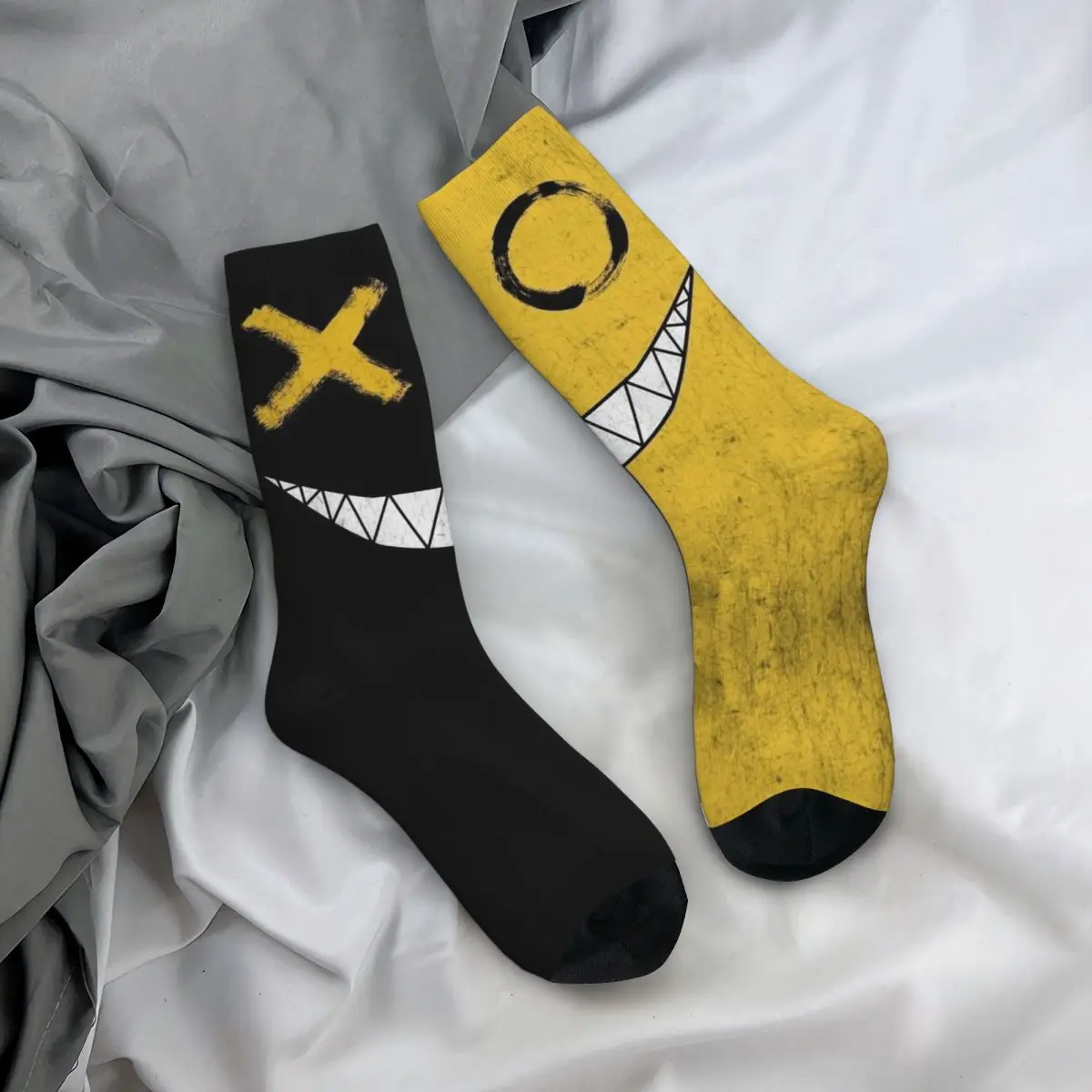 Calcetines Unisex acogedores con estampado 3D, ciclismo, Cara de monstruo, calcetines interesantes para las cuatro estaciones