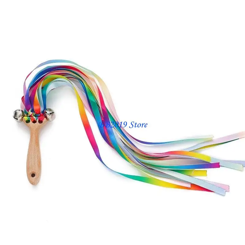 Q0KB Bedrukt lint Handvlieger Zintuiglijk speelgoed Dansend educatief speelgoed