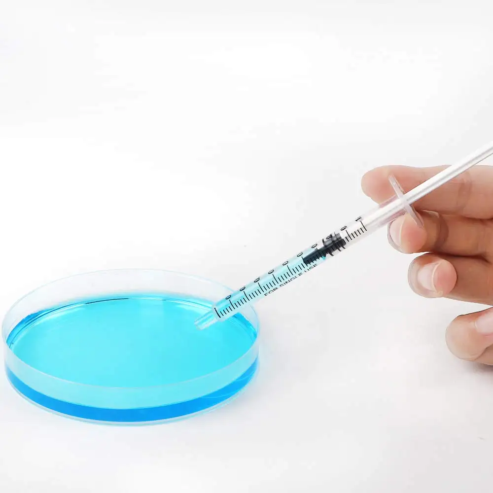 100 Stück 1 ml/cc sterile Spritze, einzeln verpackt, keine Nadel für Labore, Messflüssigkeit, Füttern von Haustieren