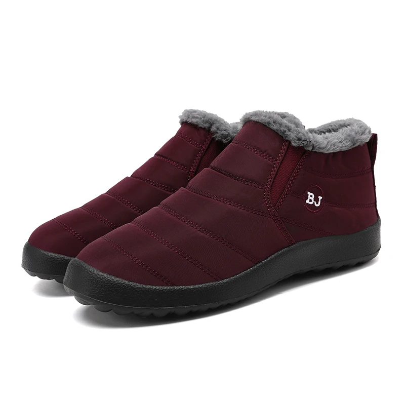 Men Snow Boots Plush New Warm Ankle Boots for Waterproof Men& Boots Female Winter Shoes Keep Warm Flat Unisex Men Shoes image 5
