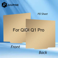 For QIDI Q1 Pro Build Plate 3D Printer Accessories Heat Bed Double Side PEO PET PEI Powder Coated Spring Steel Sheet 250x250mm