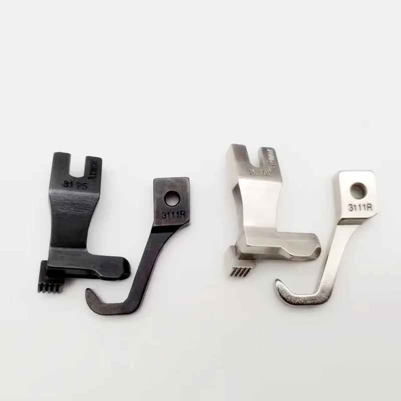 Industrial Sewing Machine Synchronous Car Presser Foot Bag Leather Rope Plastic Bone Strip with Half Pinhole Back