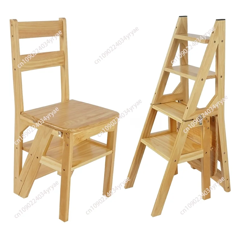 

Бытовая многофункциональная складная лестница, деформируемая лестница двойного назначения, складной стул из цельного дерева, лестница