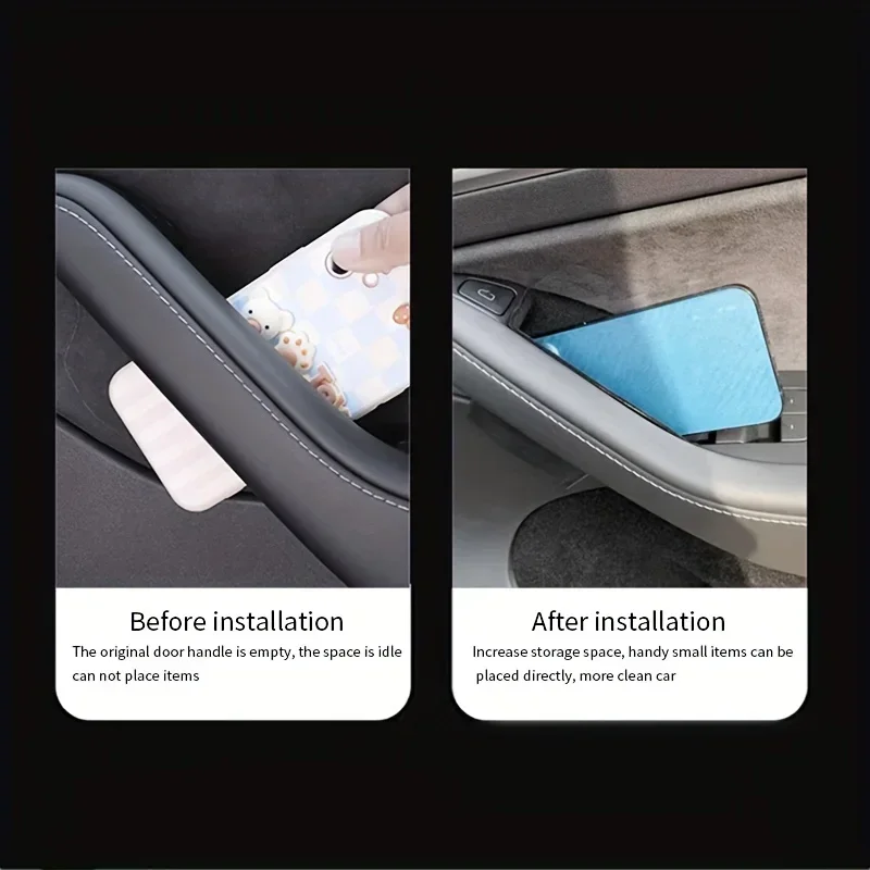 Suitable for Tesla model3/Y door handle storage box storage box interior modification accessories decoration