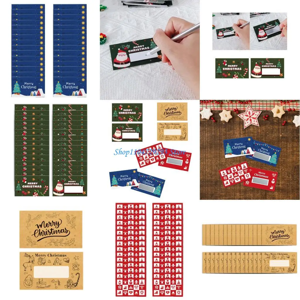 Y2GD 30 قطعة من بطاقات هدايا عيد الميلاد، بطاقات هدايا للخدش لحدث العطلات #1